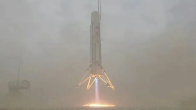 지난 1월 진행된 콰이저우 재활용 로켓 발사 장면