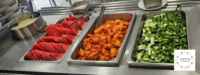 초복특식-오이와 오이고추-석박지-수박