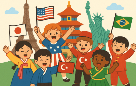 세계 각국 어린이들의 모습