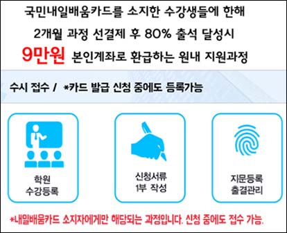 내일배움카드-토익-민병철어학원-환급-과정-소개