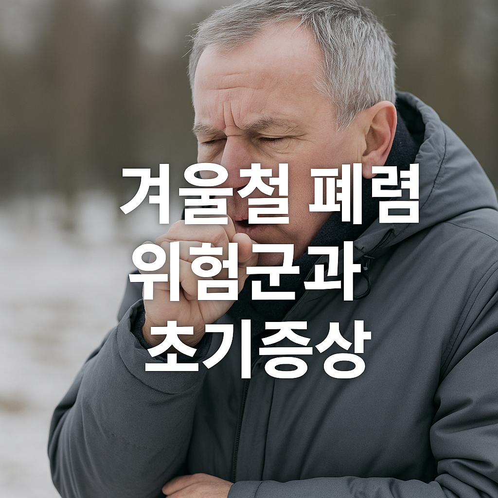 겨울철 폐렴위험군과 초기증상,실사형이미지