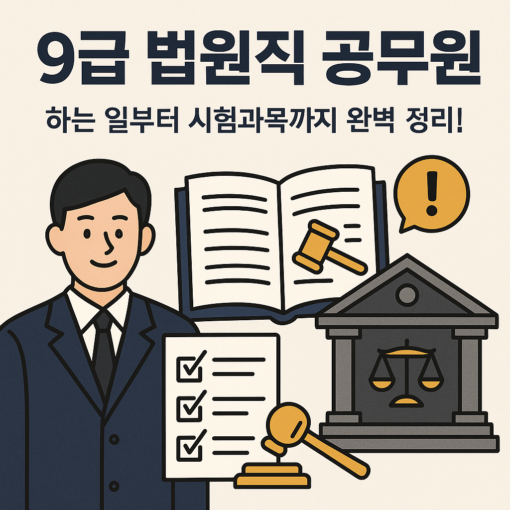 9급 법원직 공무원, 하는 일부터 시험과목까지 완벽 정리!