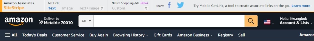 아마존 어필리에이트 설정