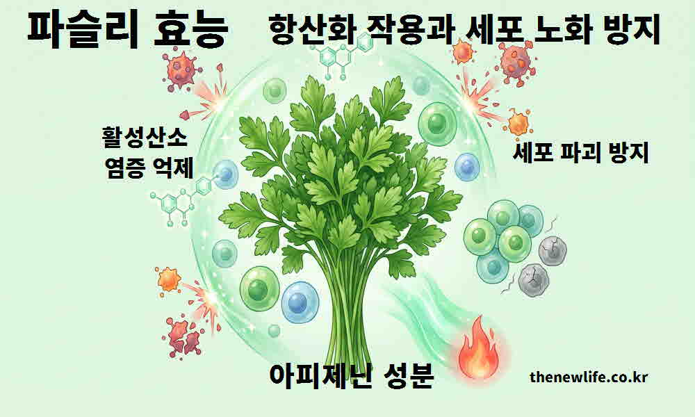 파슬리 효능 항산화 작용 세포 노화 방지