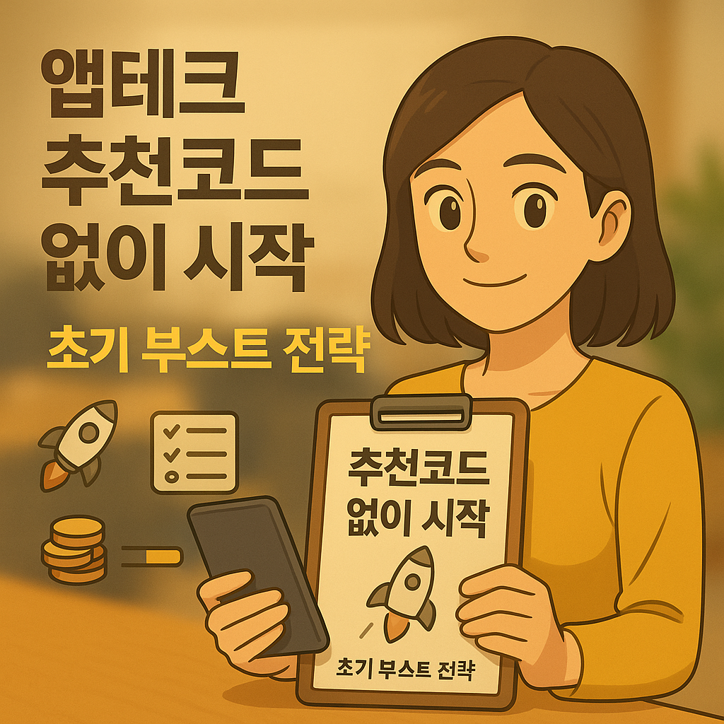 [시작 전략] 앱테크 추천코드 없이 시작 ｜ 초기 가속 붙이는 대체 방법 총정리