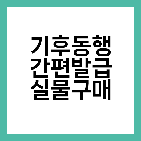 기후동행카드 신청 판매처