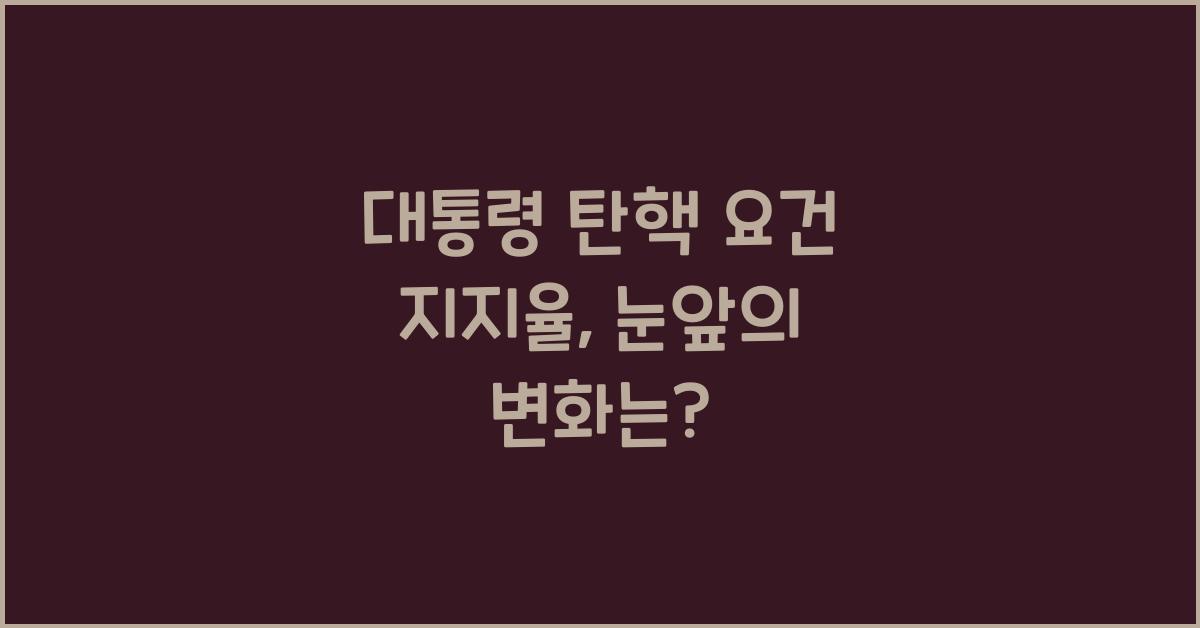 대통령 탄핵 요건 지지율