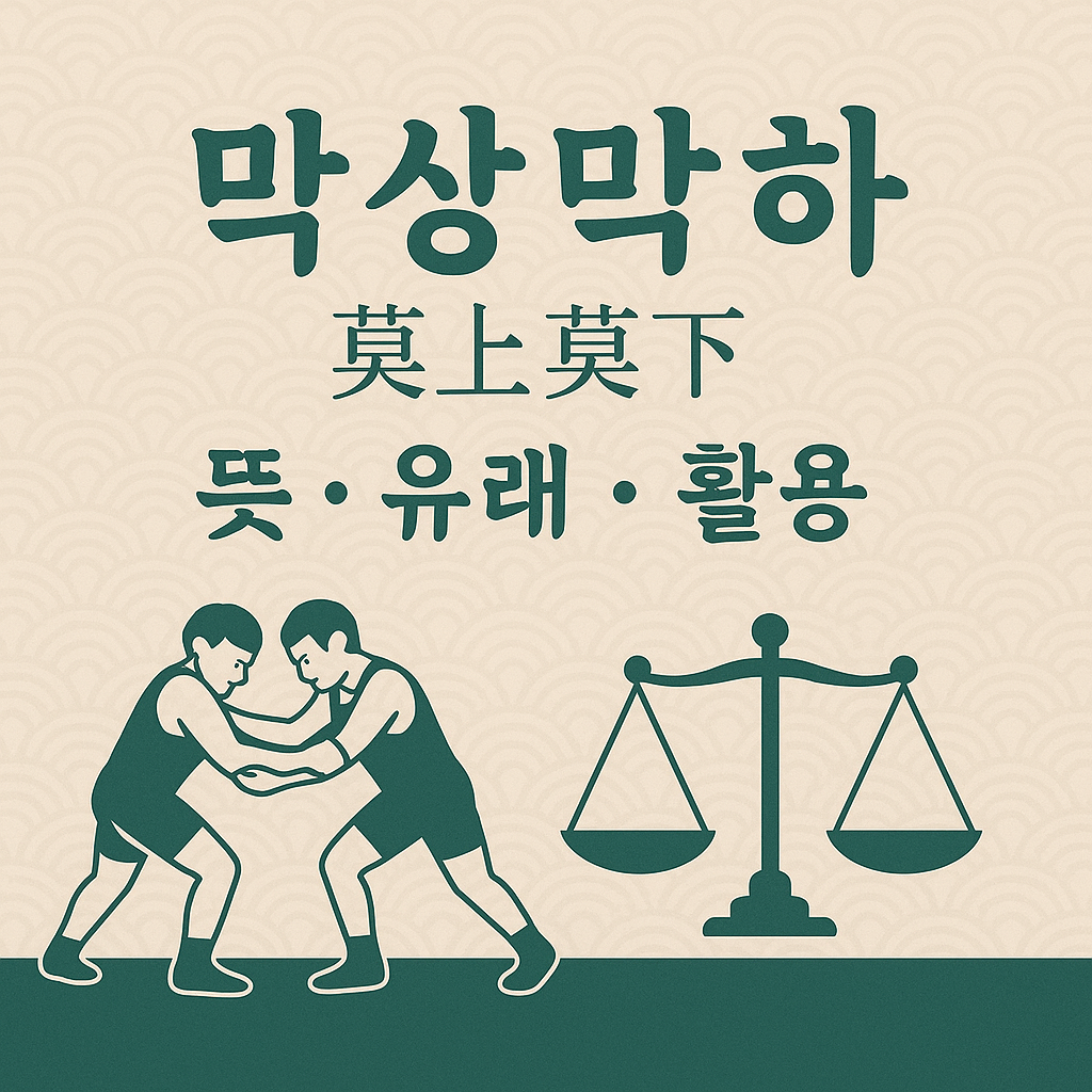 사자성어 막상막하 뜻과 유래, 그리고 활용