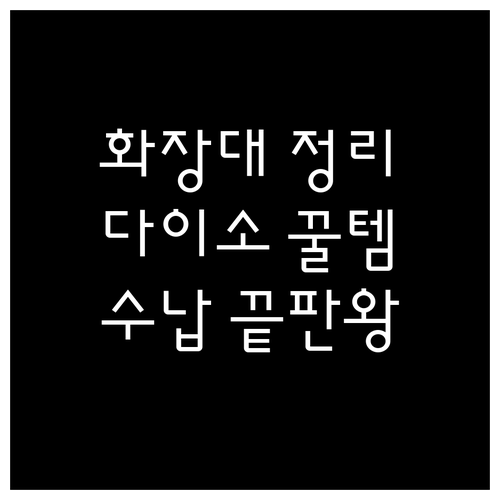 화장대 정리 고민 끝! 다이소 화장품