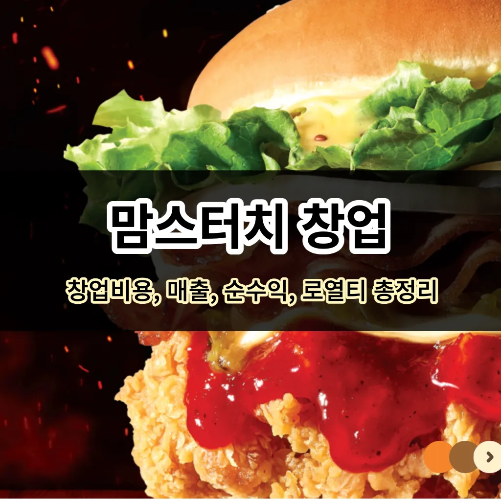 맘스터치 창업-창업비용,매출,순수익,로열티