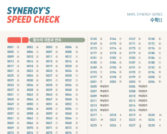 마플시너지 수2 답지