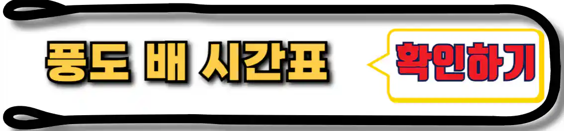 풍도 배 시간표