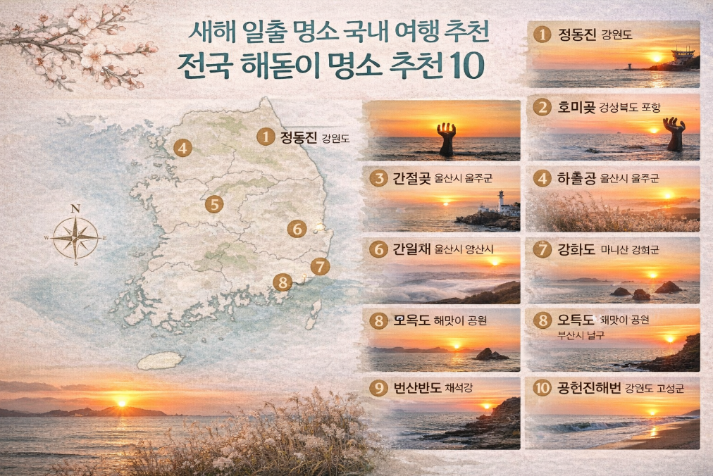 새해 일출 명소 전국 10곳, 이곳만 알면 끝