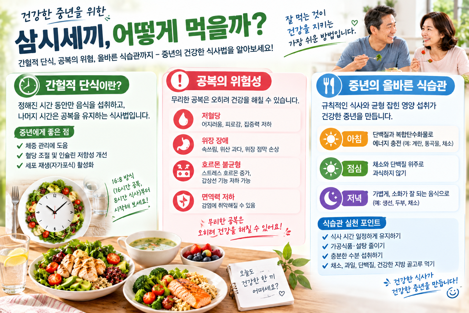 중년 공복 유지는 체중 증가 위험성 높아 지는 이유
