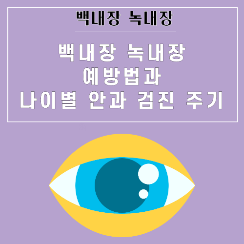 백내장-녹내장-예방법-나이별-안과-검진-주기