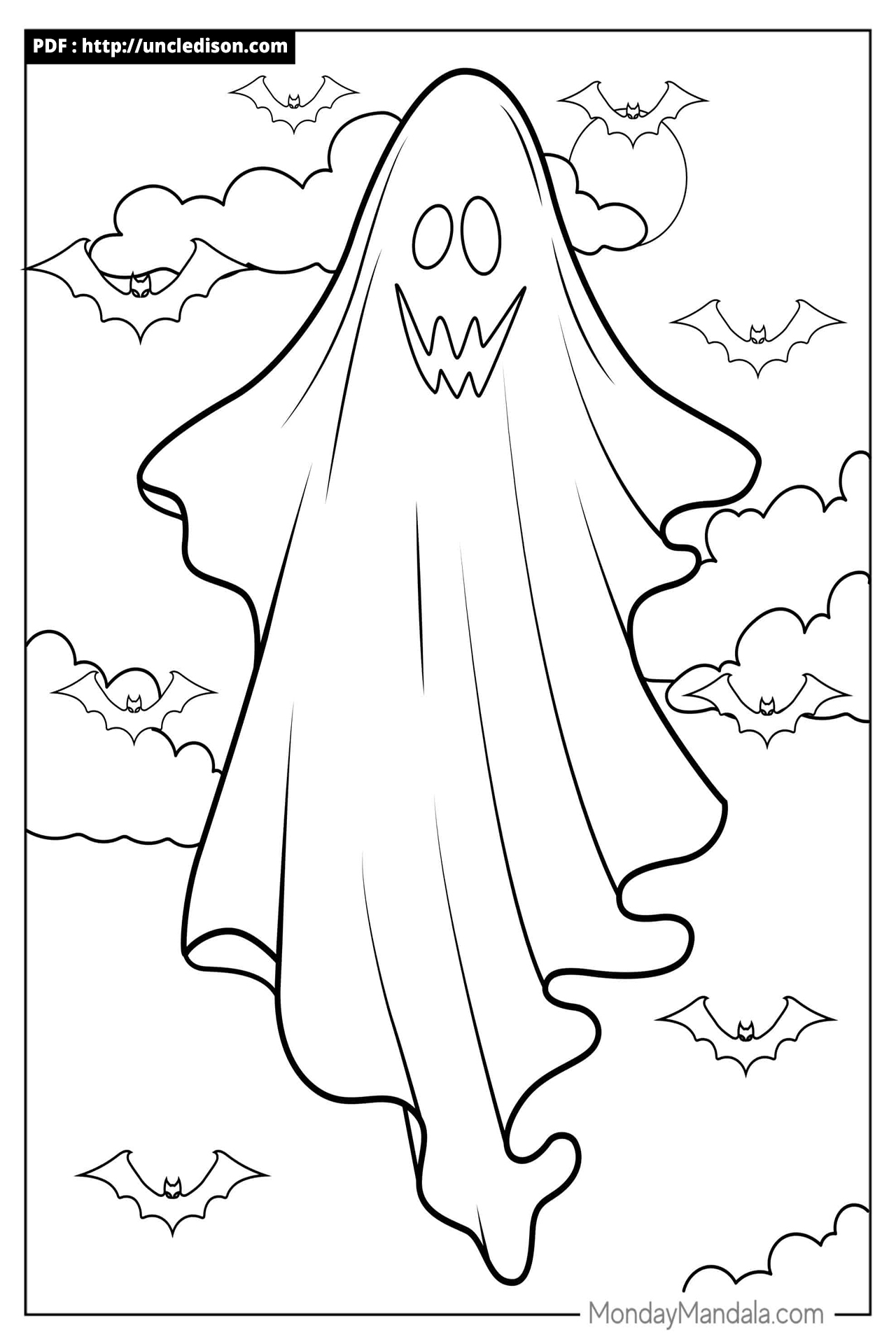 할로윈 색칠공부 도안 유령 고스트