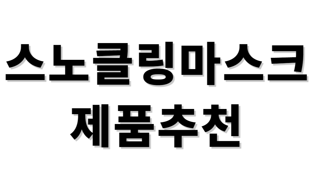 스노쿨링마스크 제품추천
