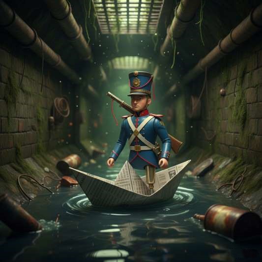 종이-배를-탄-외다리-병정