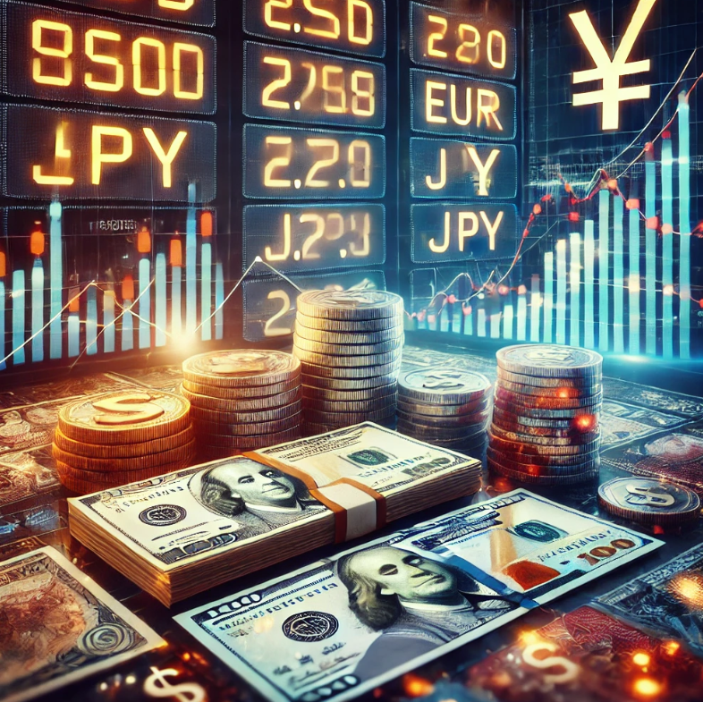 환율과 돈의 사진