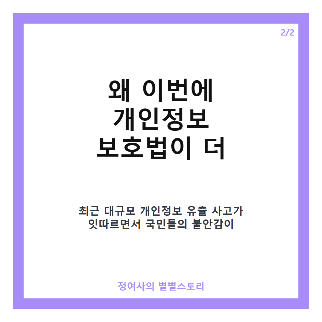 더 세진 개인정보 보호법 11일부터 시행, 고의 유출 시 최대 10% 과징금 부과 핵심 변화 살펴보기 카드뉴스 3