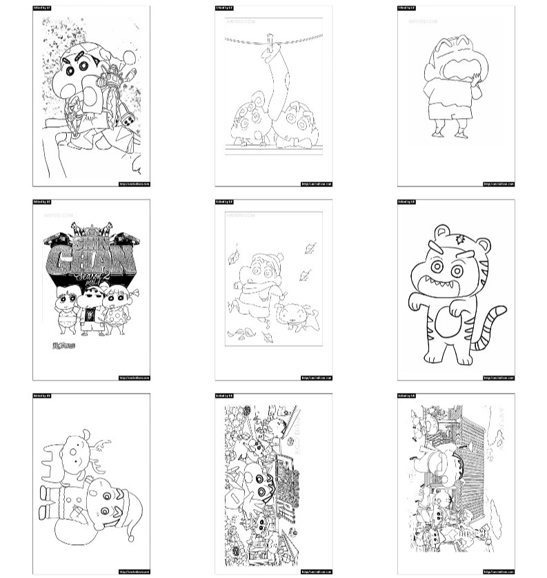 짱구 색칠공부 도안