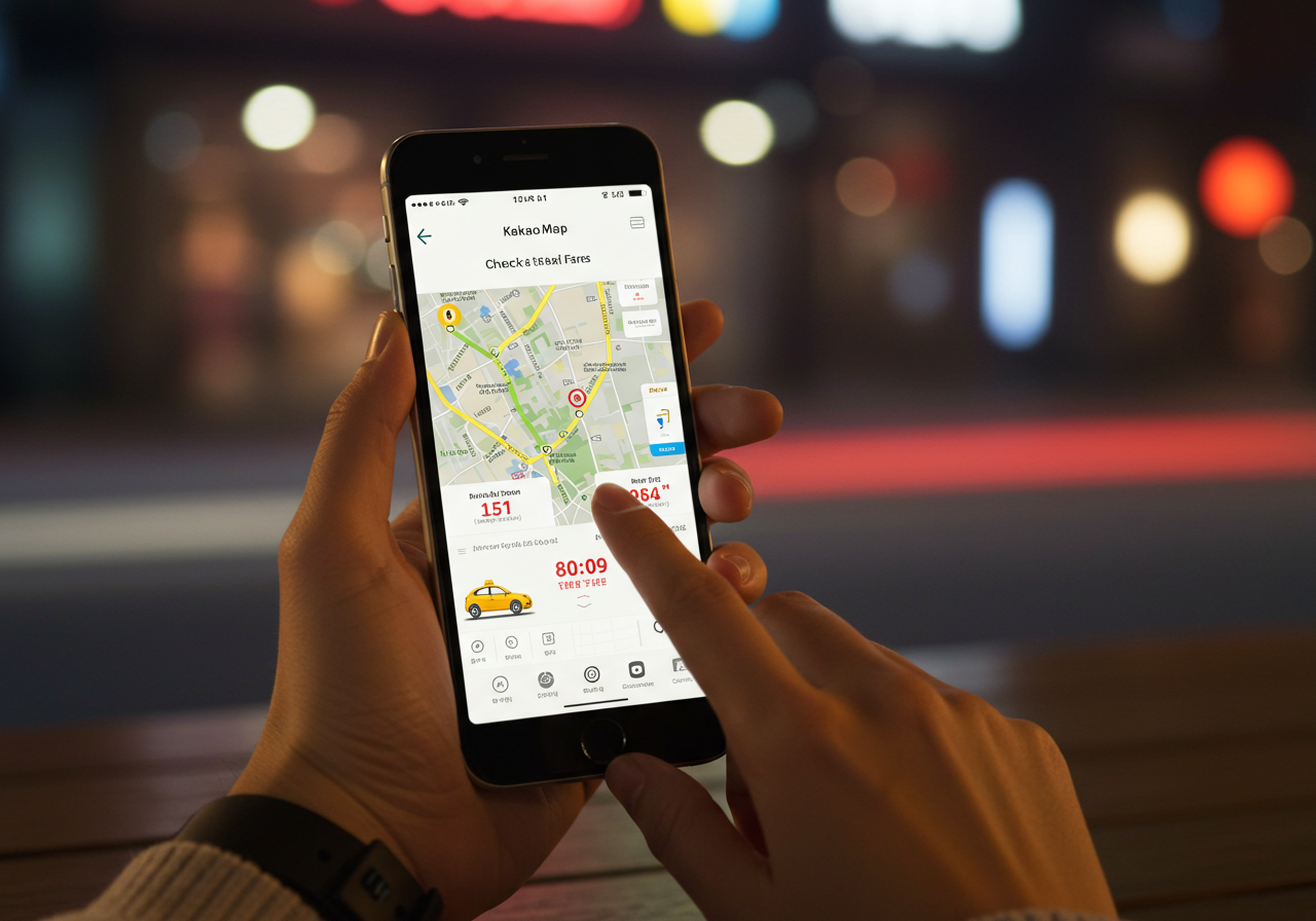 택시 타기 전 필수! 카카오맵으로 요금 미리 확인하는 꿀팁!