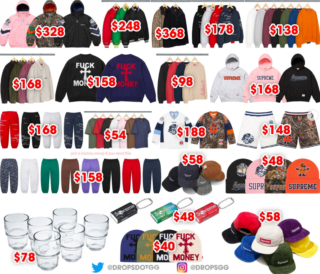 슈프림 Supreme 24FW 12주차 드랍리스트