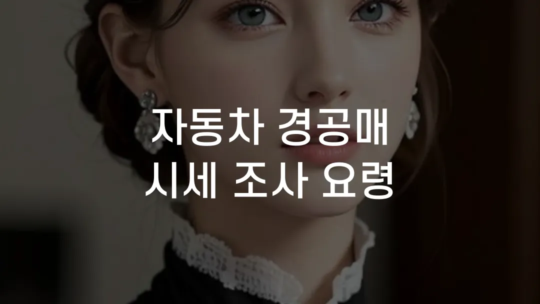 자동차 경공매 시세 조사 요령