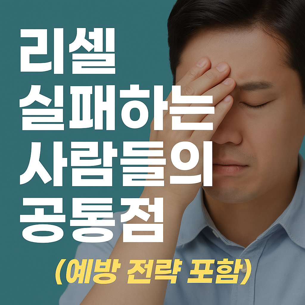 리셀 실패하는 사람들의 공통점 (예방 전략 포함)