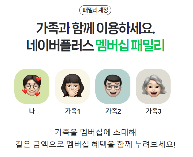 네이버플러스 멤버십 패밀리