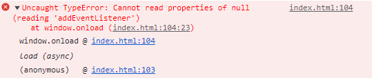 Cannot read properties of null