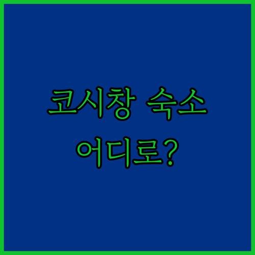코시창 완벽 분석! 노보텔부터 오션 ..