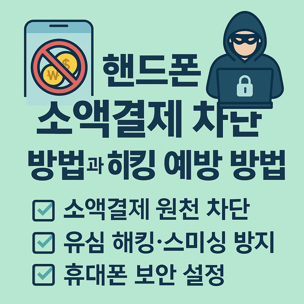 핸드폰 소액결제 차단 방법 완벽 가이드