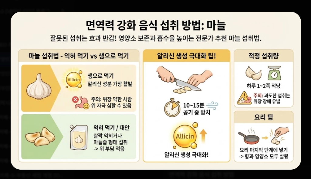 면역력 높이는 음식 베스트 10 [2026년판] 강화 식품 섭취법 및 생활 습관 총정리