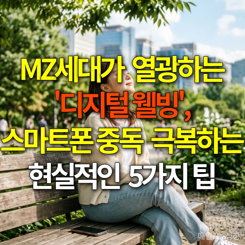 스마트폰을 내려놓고 평화롭게 휴식하는 MZ세대 한국 여성