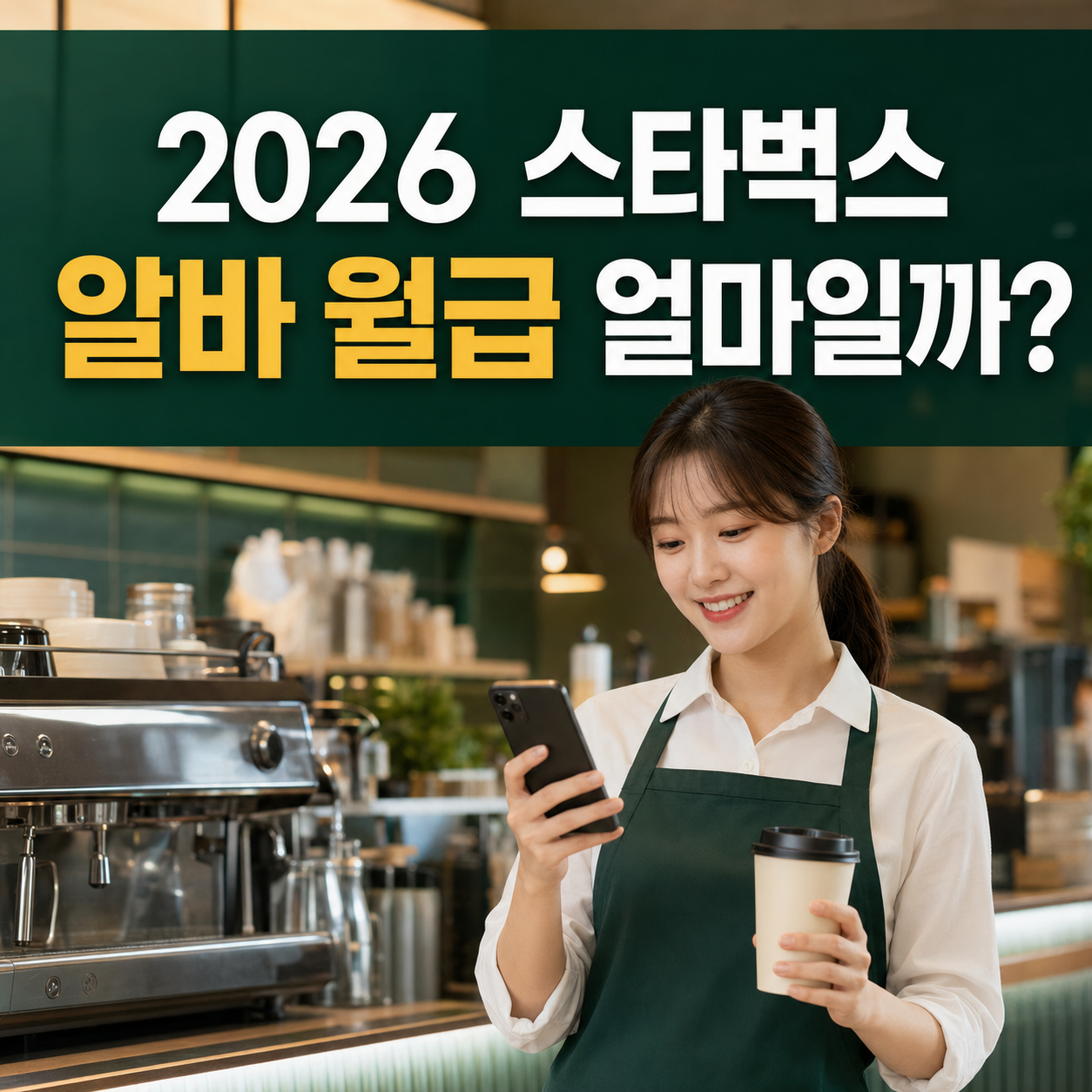 2026 스타벅스 알바 월급 얼마일까? 주 25시간 실수령액 계산하기