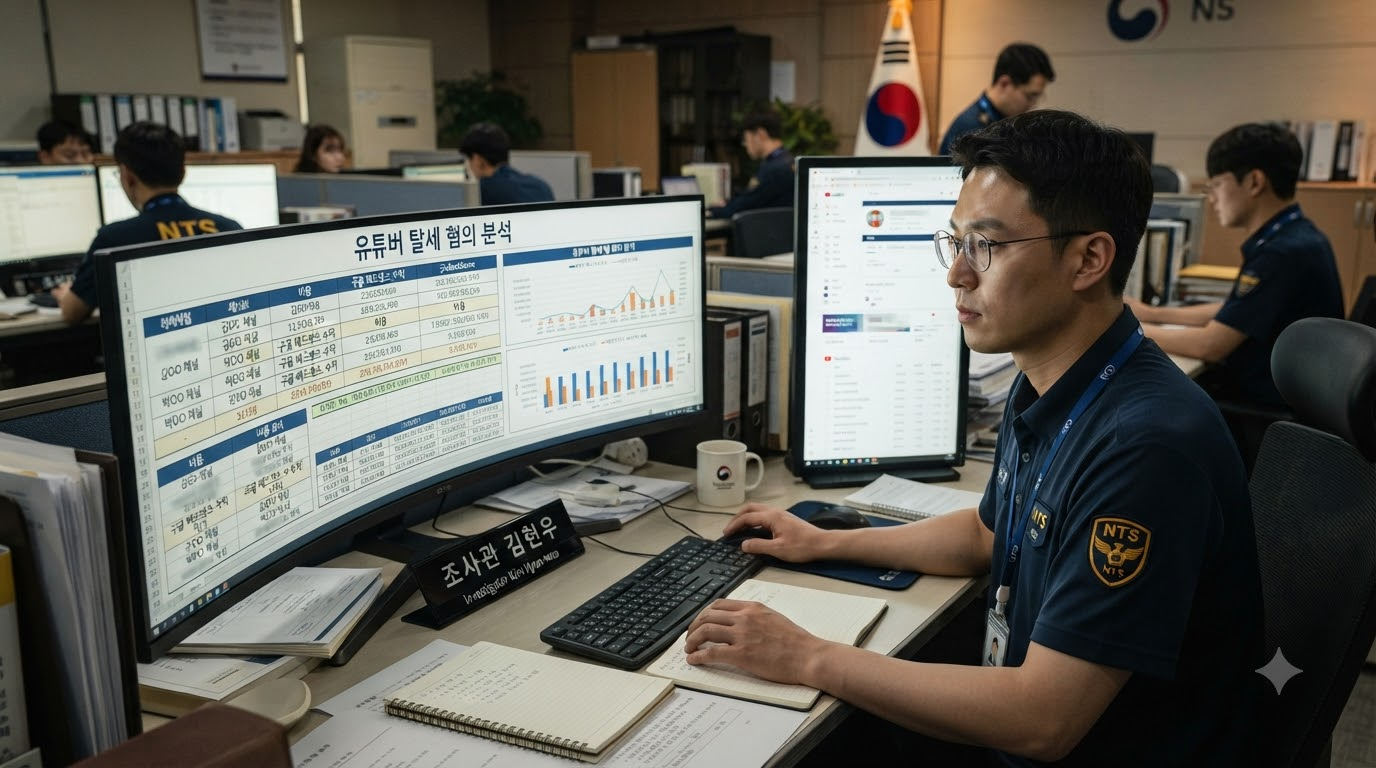 국세청 유튜버 세금 추징 조사를 위한 모니터링 컴퓨터 통계