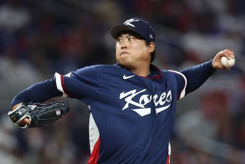 류현진 국가대표 은퇴 인터뷰 장면