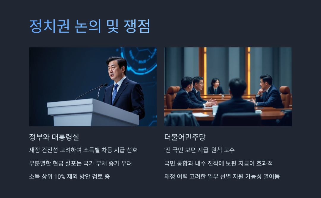 정치권 논의 및 쟁점