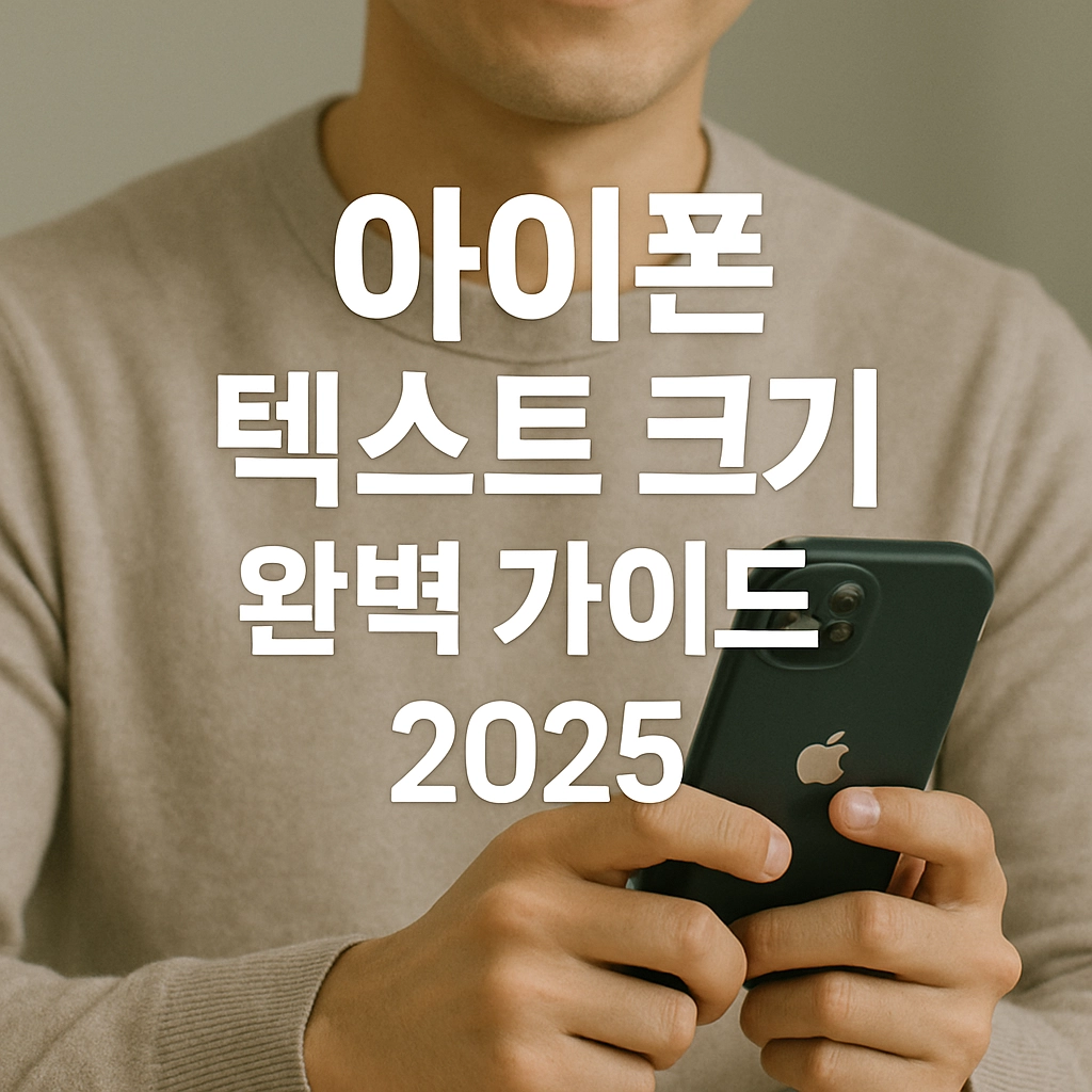 아이폰 텍스트 크기 조절 완전정복