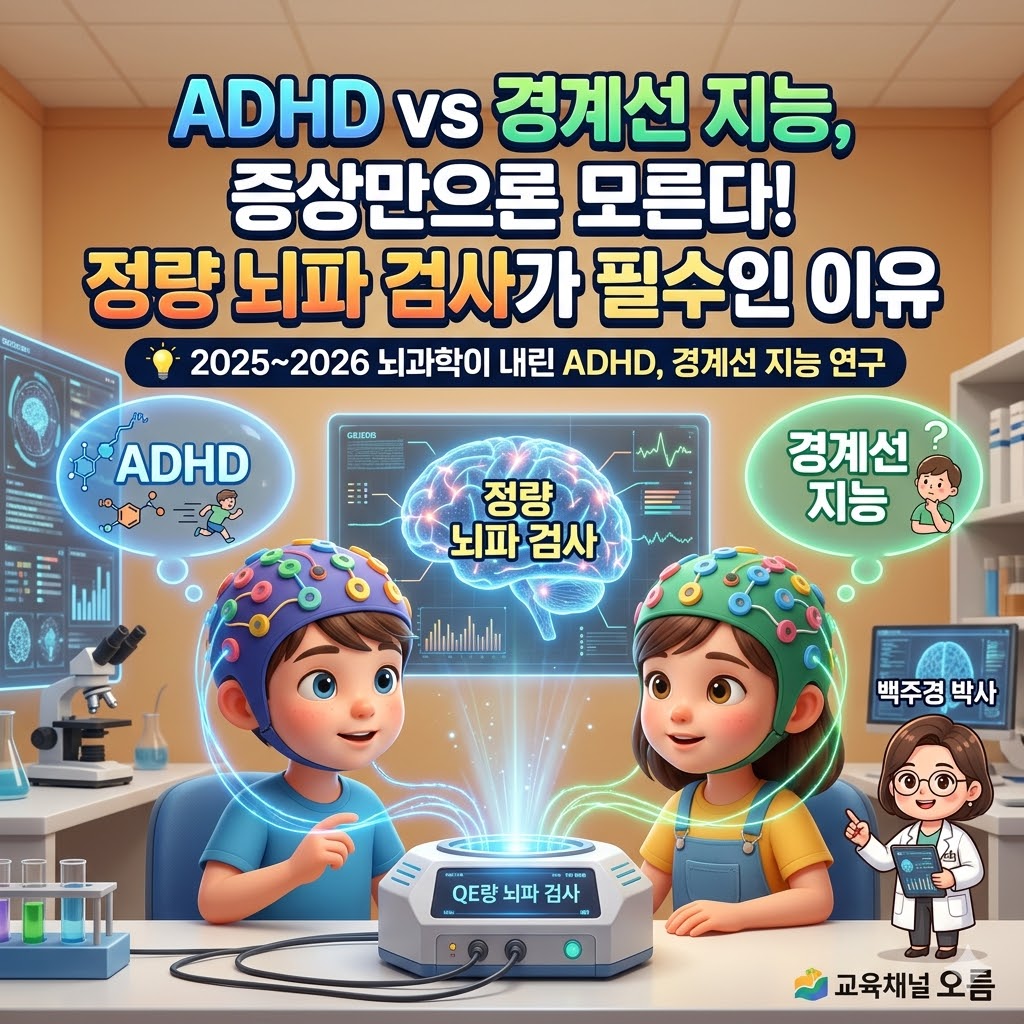 ADHD vs 경계선 지능, 증상만으론 모른다! 정량 뇌파 검사가 필수인 이유