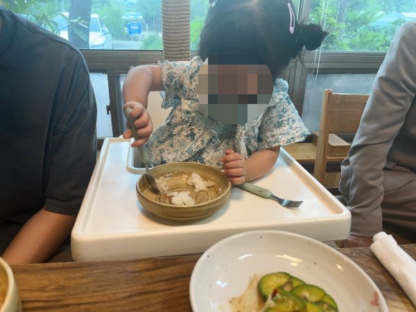 아기의자, 식기류