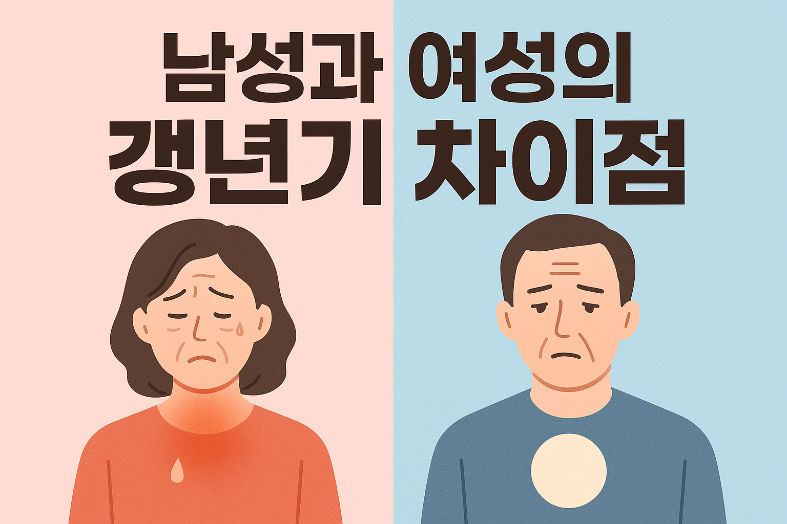 남성과 여성의 갱년기 차이점