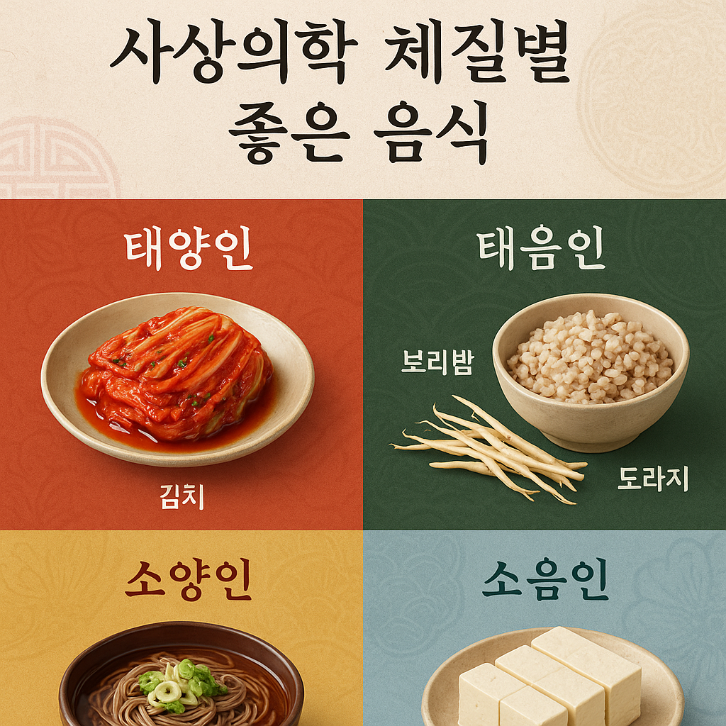 1.사상의학 체질별 맞춤 식단