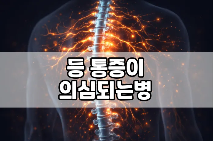 등 통증이 의심되는병