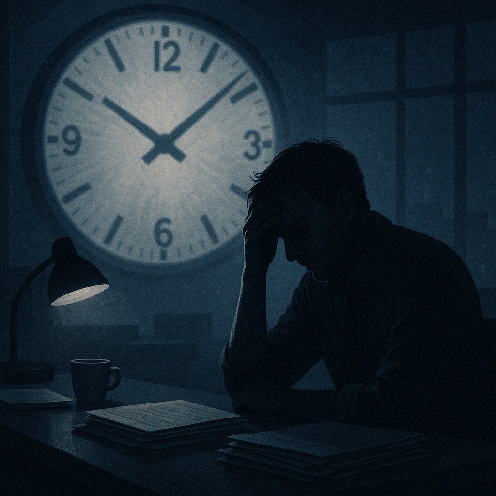 야근하는 직장인