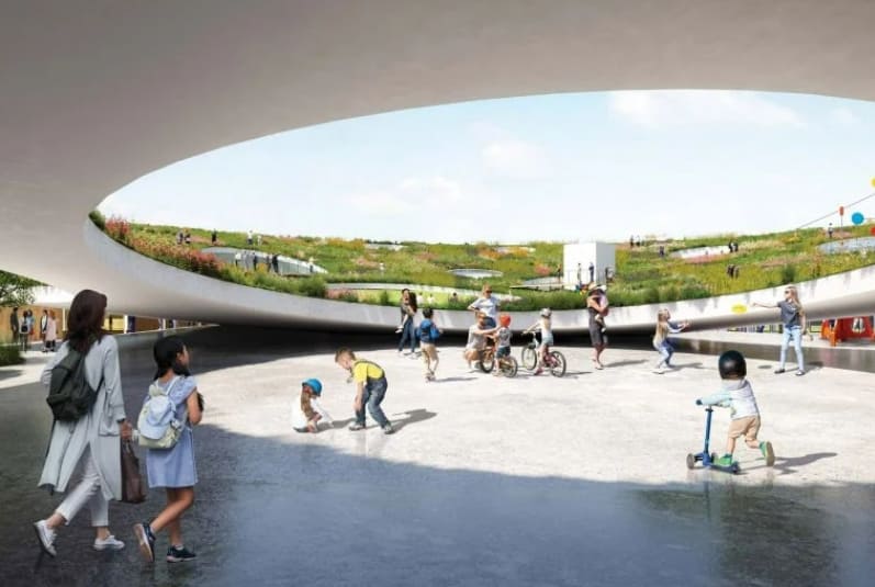 [소우 후지모토] 그릇 같은 지붕으로 덮인 일본 커뮤니티 센터 Sou Fujimoto unveils Japanese community centre covered with bowl-like roof