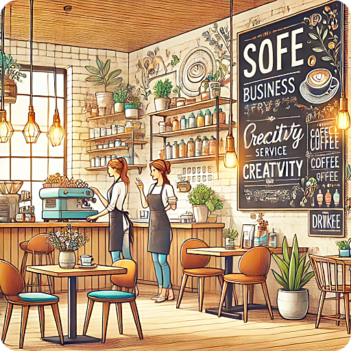 늑하고 현대적인 카페 이미지