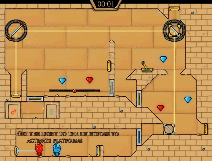 물과-불 -2인용-게임하기-라이트템플-시작-화면