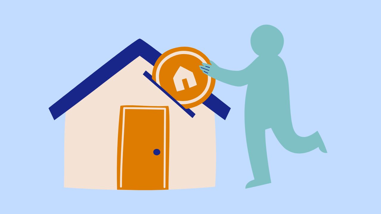 청년주택드림 청약통장으로 내집마련을 꿈꾸는 청년 일러스트